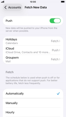 Press the indicator next to 