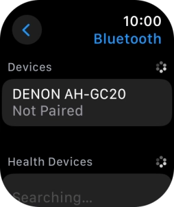 Press the required Bluetooth device.