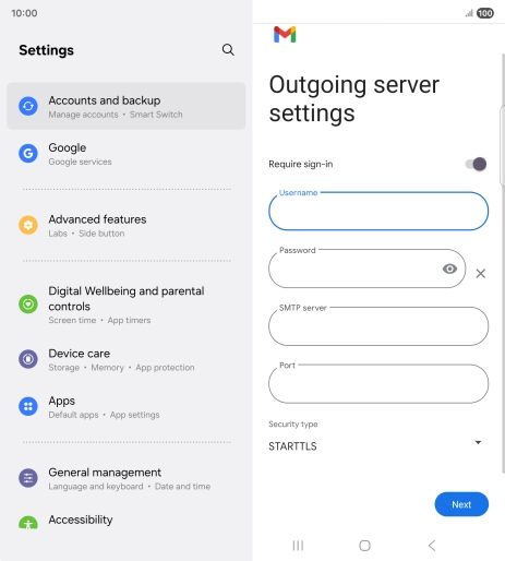 Press the field below 