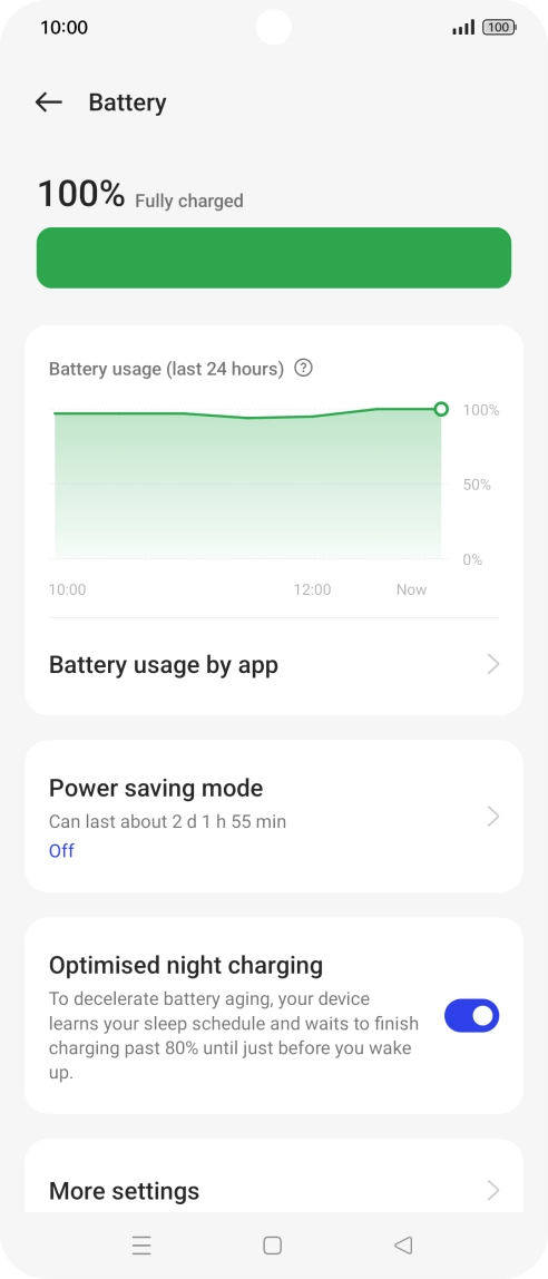 Press Power saving mode.