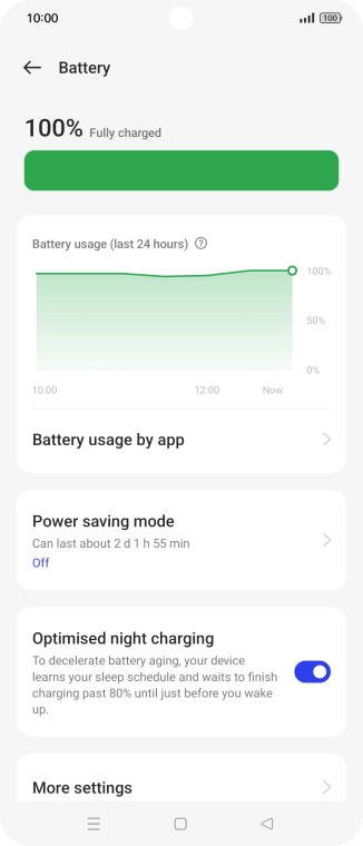 Press Power saving mode.