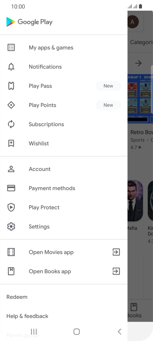 Press My apps & games.