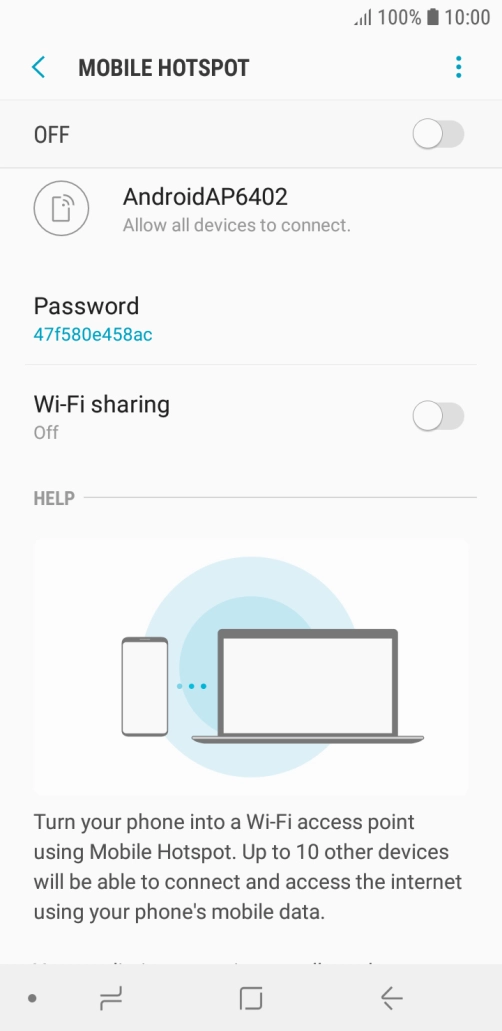 Press the menu icon.