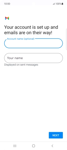 Press Your name and key in the required sender name.