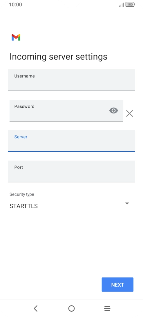 Press the field below 
