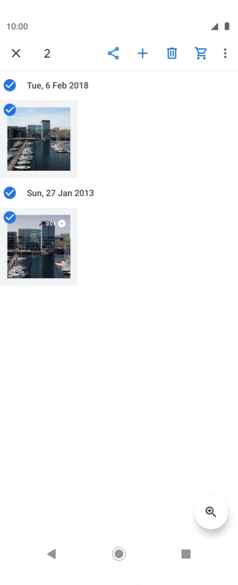 Press the share icon.