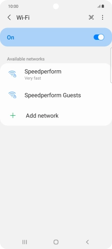 Press the menu icon.