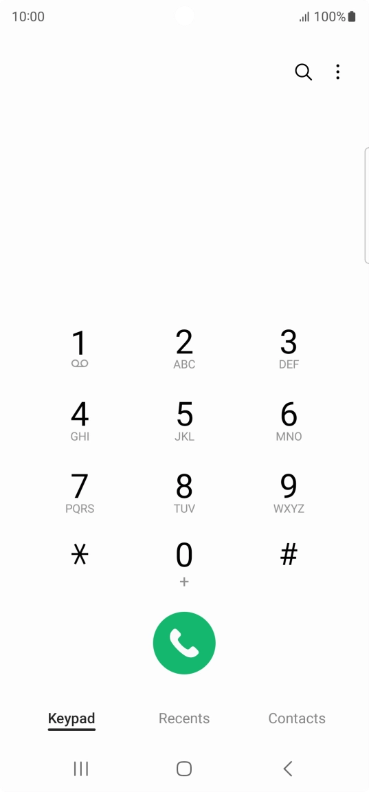 Press the menu icon.