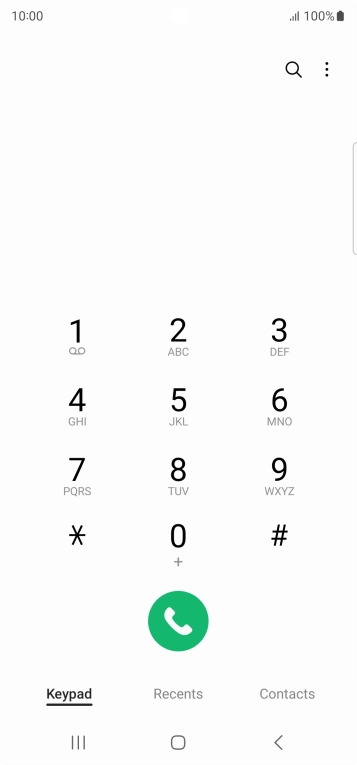 Press the menu icon.