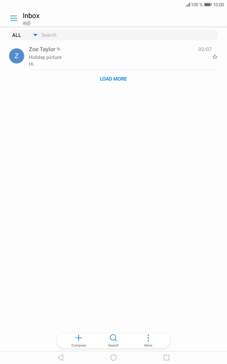 Slide your finger right starting from the left side of the screen.