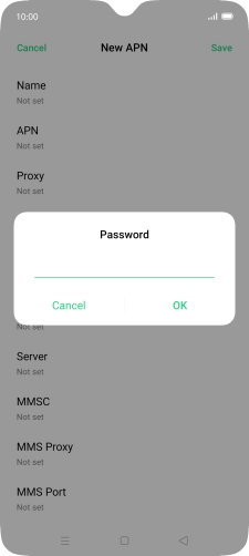 Key in secure and press OK.