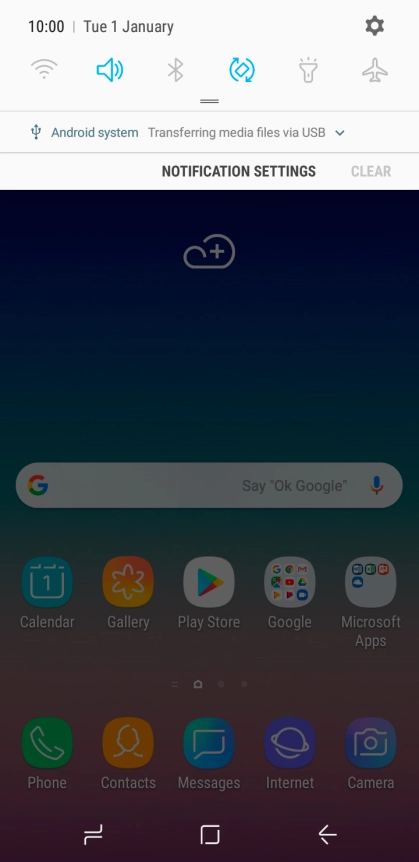 Press the connection icon.