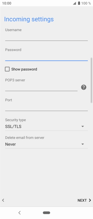 Press the field below 