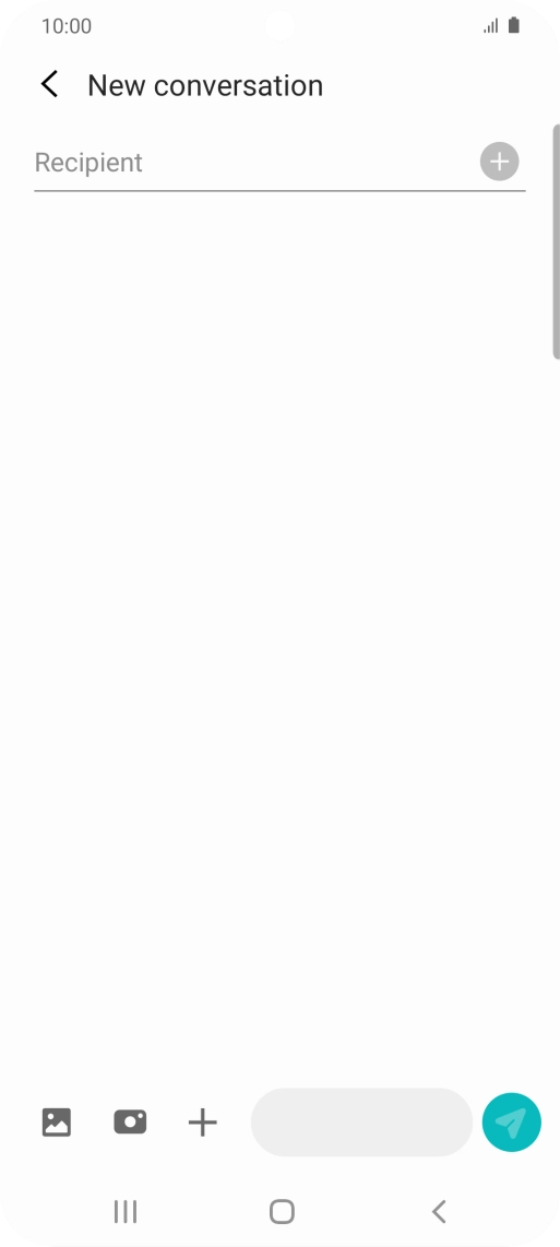 Press the search field and key in the first letters of the recipient's name.