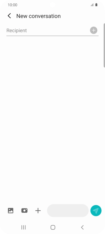 Press the search field and key in the first letters of the recipient's name.
