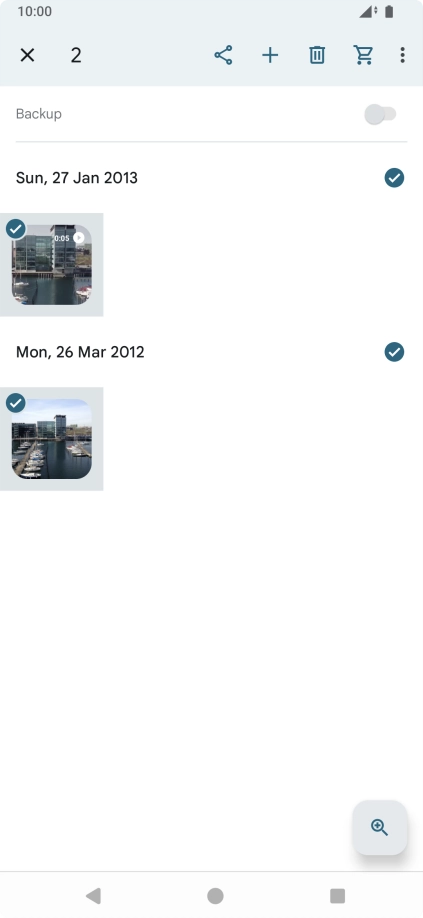 Press the share icon.