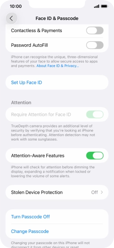 Press Turn Passcode Off and key in the phone lock code.