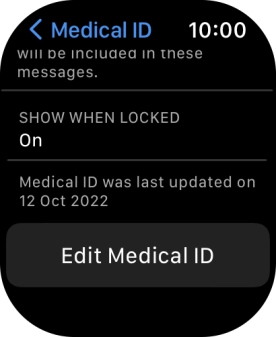 Press Edit Medical ID.