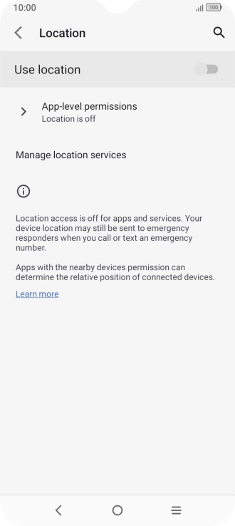Press the indicator next to 