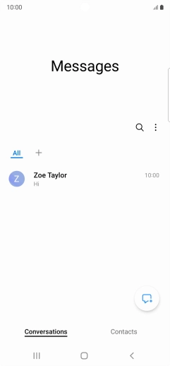 Press the menu icon.