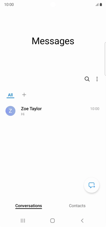 Press the menu icon.