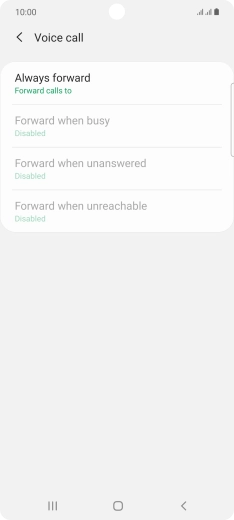 Press the required divert type.