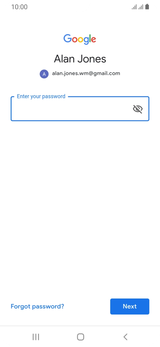 Press the field below 