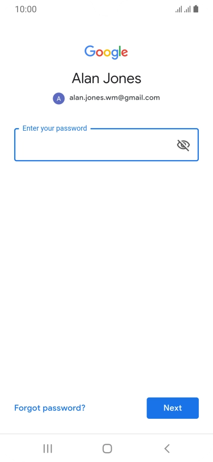 Press the field below 