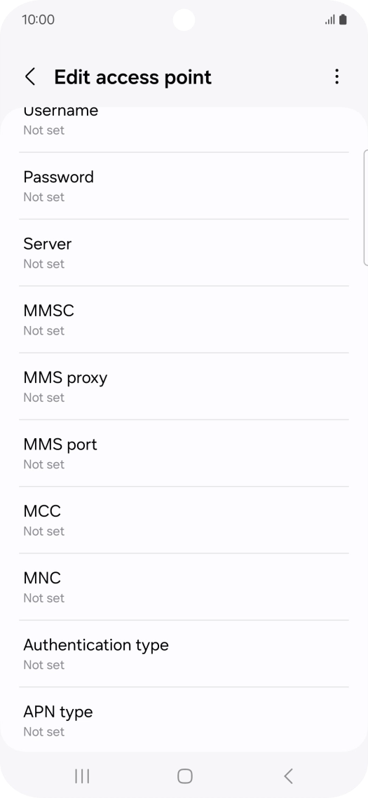 Press MMS port.
