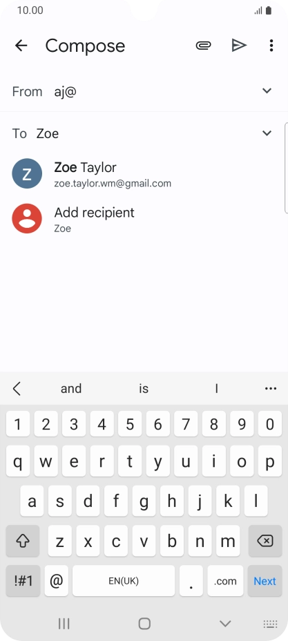 Press the required contact.