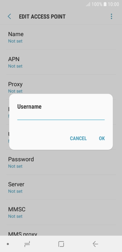Key in eesecure and press OK.