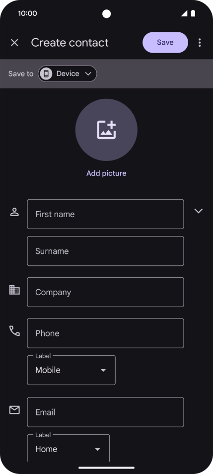 Press the address book drop down list.