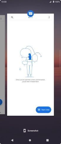 To end one running application, slide your finger upwards on the required application.