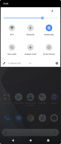 Press the settings icon.