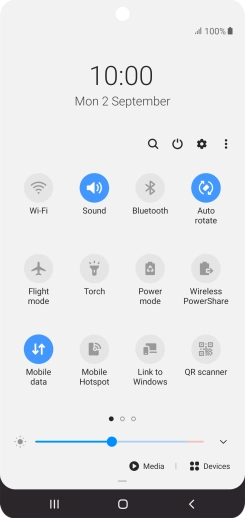 Press the settings icon.