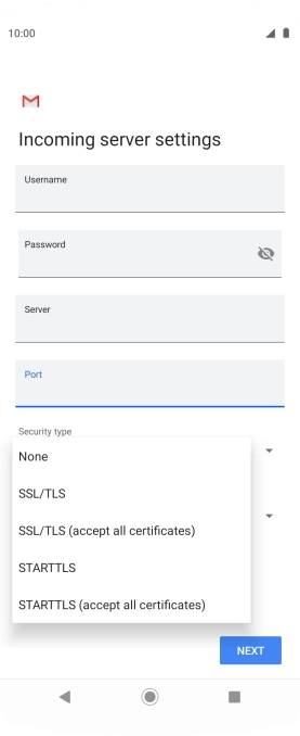 Press None to turn off the function.