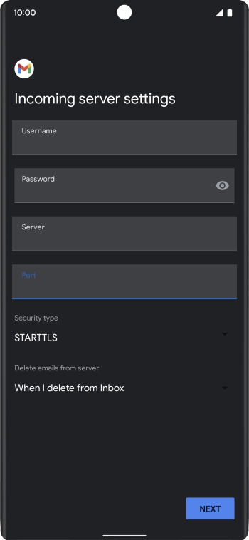 Press the drop down list below 
