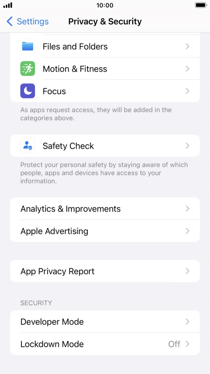 Press App Privacy Report.
