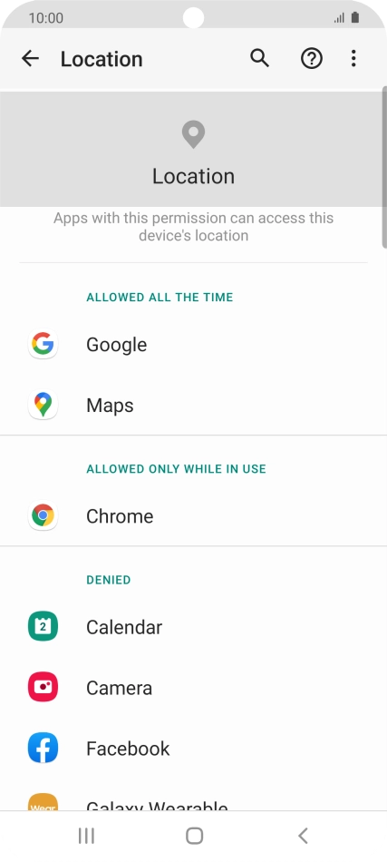 Press the required app.