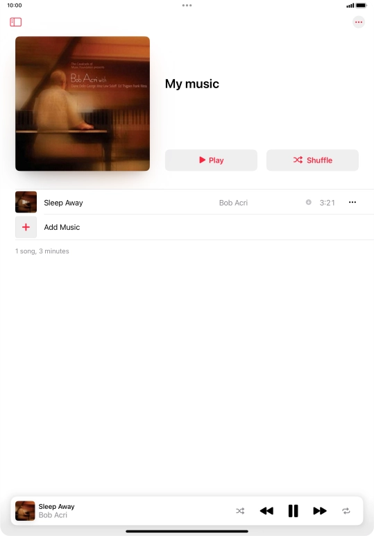 Press the song title.