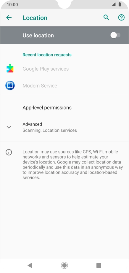 Press the indicator next to 
