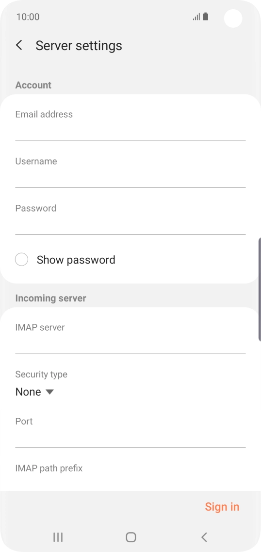 Press the field below 