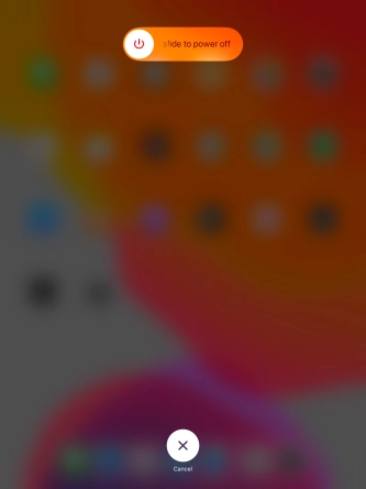 Press and drag the power off icon right.