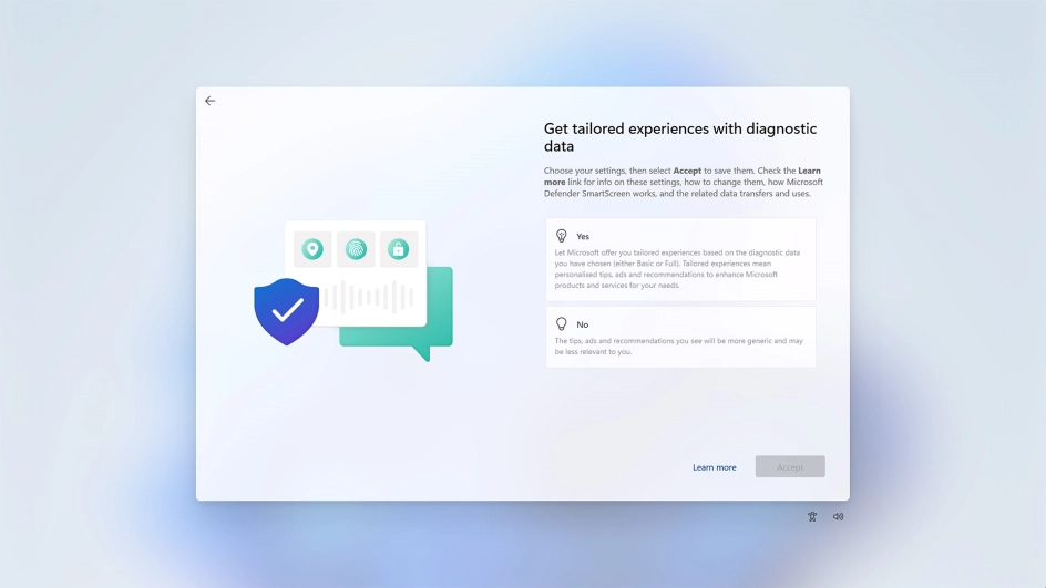 Click the required setting.