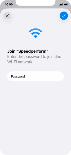 Press the confirm icon.