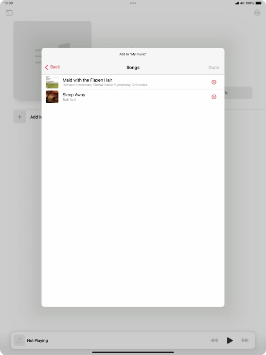 Go to the required category and press the required audio file.