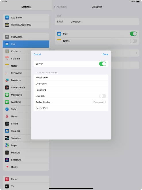 Press the indicator next to 