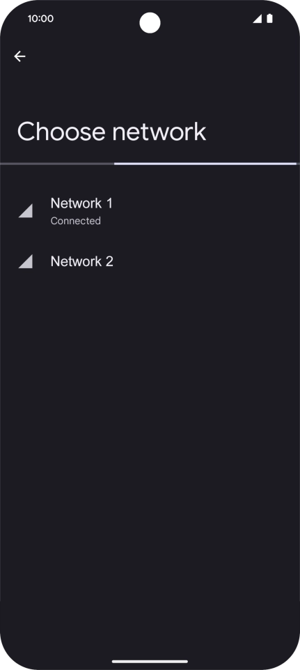 Press the required network.