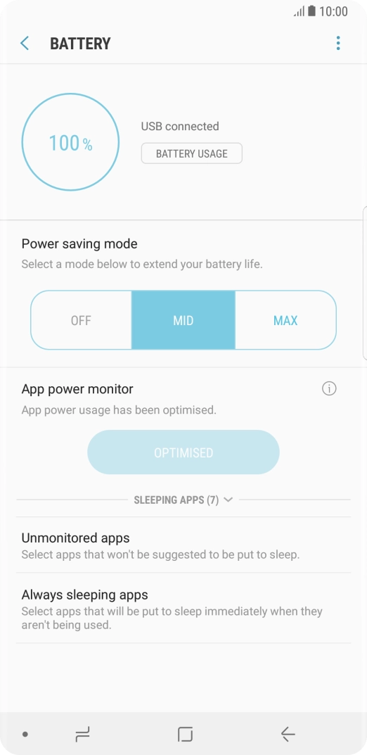 Press the Home key to return to the home screen.
