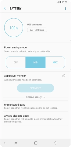 Press the Home key to return to the home screen.